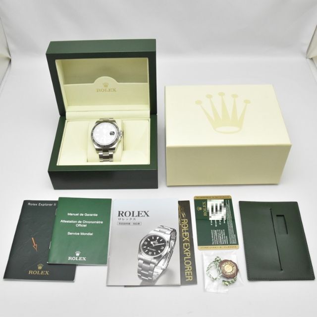 ROLEX ロレックスエクスプローラー２ ２１６５７０黒文字盤ランダム超美品