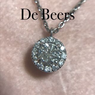 デビアス(DE BEERS)のデビアス鑑定書付きダイヤモンド計0.25ct　プラチナネックレス(ネックレス)