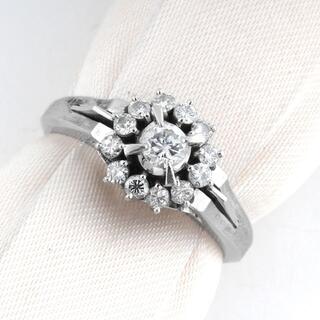 アンティーク ダイヤモンド プラチナリング プラチナ 指輪 U00298(リング(指輪))