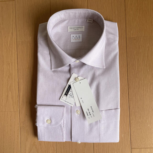 THE SUIT COMPANY(スーツカンパニー)のスーツカンパニー 長袖 ドレスシャツ M（39-86cm）エンジ　織柄　新品 メンズのトップス(シャツ)の商品写真