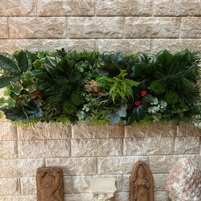 光触媒　人工観葉植物　ウォールグリーン　造花　インテリア654987 インテリア/住まい/日用品のインテリア小物(置物)の商品写真