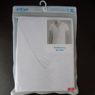 ユニクロ(UNIQLO)の✧︎新品未開封✧︎ユニクロ エアリズム マイクロメッシュVネック(半袖)XL(Tシャツ/カットソー(半袖/袖なし))