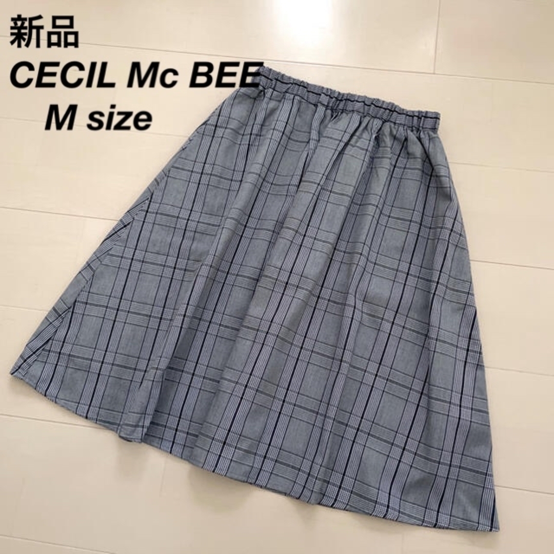 CECIL McBEE(セシルマクビー)の新品　CECIL Mc BEE  フレアスカート　チェック柄 レディースのスカート(ひざ丈スカート)の商品写真