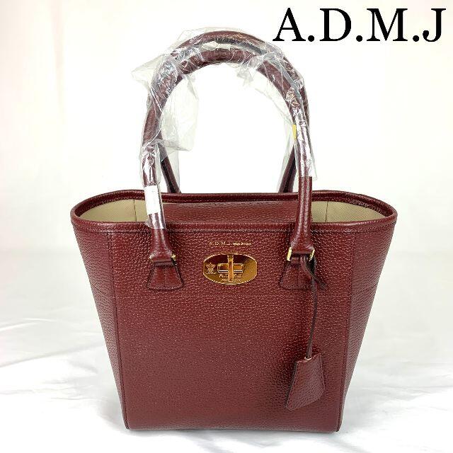 A.D.M.J　アクセアワ　 ロゴ金具　レザー　トートバッグ