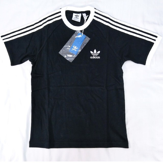 adidas(アディダス)の新品 L adidas originals Tシャツ 3ストライプ 黒×白 メンズのトップス(Tシャツ/カットソー(半袖/袖なし))の商品写真