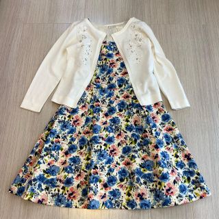 チェスティ(Chesty)の超美品　チェスティ　Chesty  ワンピース　花柄　サイズ1 ブルー×ピンク(ひざ丈ワンピース)