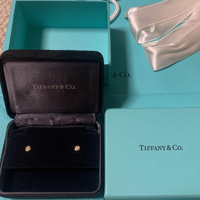 Tiffany & Co. - 美品★ティファニー　バイザヤード　ピアス　YG 0.16