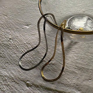 ビューティアンドユースユナイテッドアローズ(BEAUTY&YOUTH UNITED ARROWS)のFlat snake gold chain necklace No.583(ネックレス)