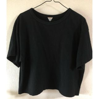 コモリ(COMOLI)のフィルメランジェ　LENE 黒(Tシャツ(半袖/袖なし))