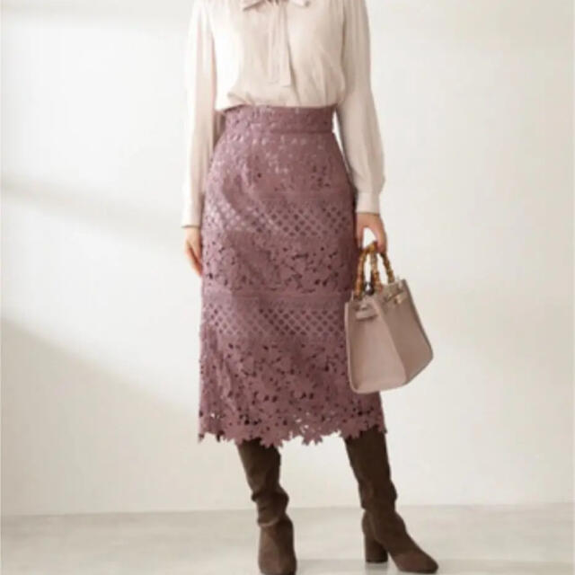 PROPORTION BODY DRESSING(プロポーションボディドレッシング)の切替レースタイトスカート レディースのスカート(ひざ丈スカート)の商品写真