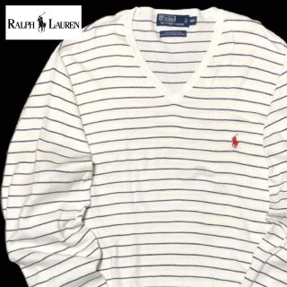 ラルフローレン(Ralph Lauren)の＊3681 ralph lauren ラルフローレン　ボーダー　Vネック　ニット(ニット/セーター)