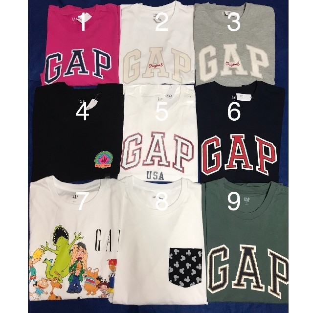 GAP(ギャップ)の【新品未使用タグ付き正規品 10枚セット】GAP　Tシャツ メンズのトップス(Tシャツ/カットソー(半袖/袖なし))の商品写真