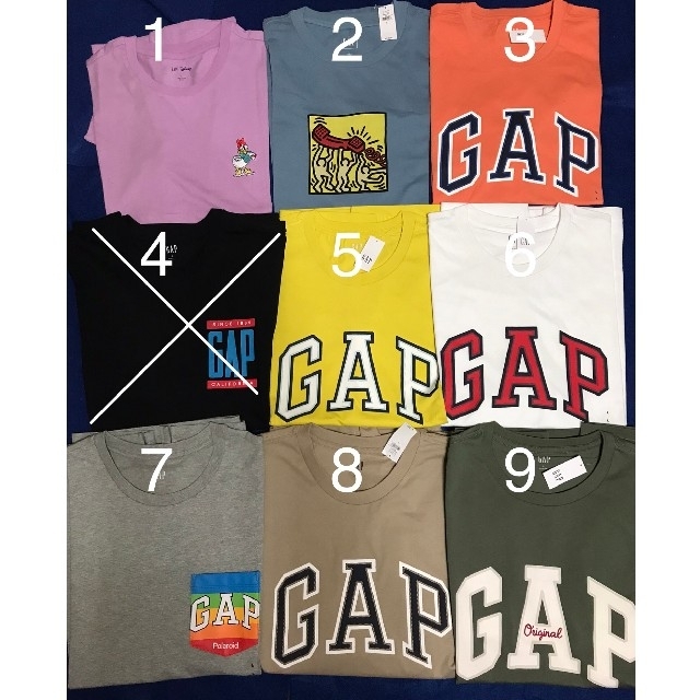 GAP(ギャップ)の【新品未使用タグ付き正規品 10枚セット】GAP　Tシャツ メンズのトップス(Tシャツ/カットソー(半袖/袖なし))の商品写真