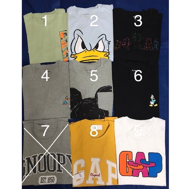 GAP(ギャップ)の【新品未使用タグ付き正規品 10枚セット】GAP　Tシャツ メンズのトップス(Tシャツ/カットソー(半袖/袖なし))の商品写真