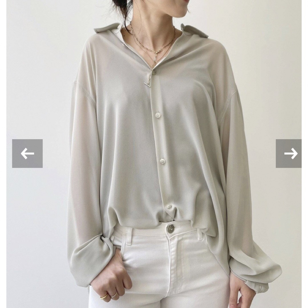 L'Appartement DEUXIEME CLASSE(アパルトモンドゥーズィエムクラス)のL'Appartement KALLMEYER Sheer Shirt レディースのトップス(シャツ/ブラウス(長袖/七分))の商品写真