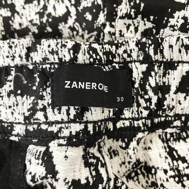 ZANEROBE ゼーンローブ ジョガーパンツ 総柄 ブラック ホワイト 30
