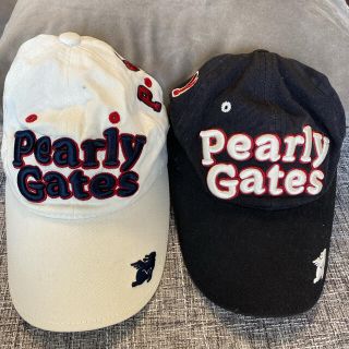 パーリーゲイツ(PEARLY GATES)のパーリーゲイツ　キャップ　ホワイト・ブラック２個セット(ウエア)