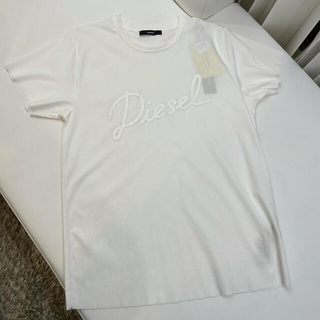 ディーゼル(DIESEL)のDIESEL(ディーゼル)Tシャツ　ホワイト　　　袖 裾 切りっぱなし(Tシャツ/カットソー(半袖/袖なし))