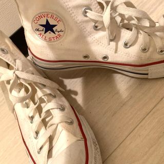 コンバース(CONVERSE)の【24.5cm】CONVERSE ハイカットスニーカー ホワイト(スニーカー)