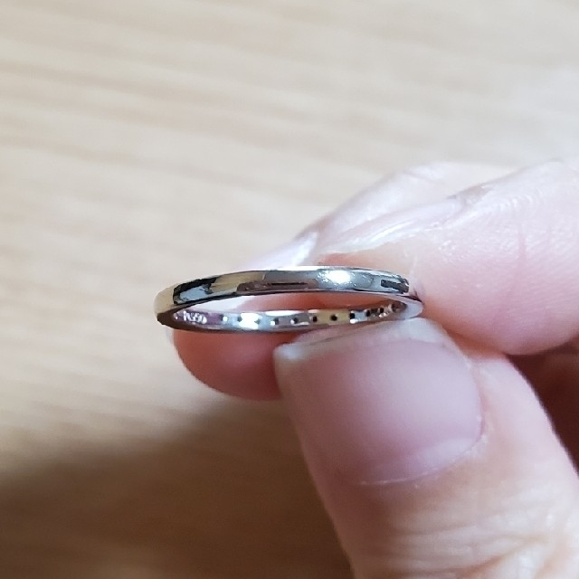 4℃(ヨンドシー)のゆた様専用　EAU DOUCE 4℃ PT950 ハーフエタニティ リング 指輪 レディースのアクセサリー(リング(指輪))の商品写真