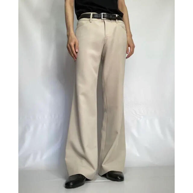 LIGHT BEIGE FLARE SLACKS 978P フレアパンツ