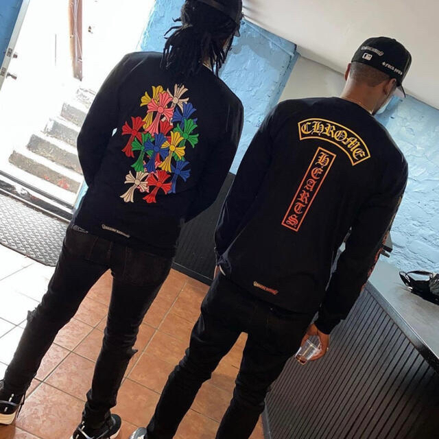 4点セット クロムハーツ マルチカラー バッククロス ロンT Tシャツ