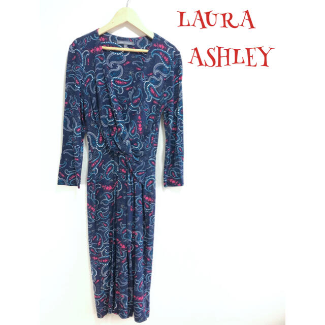 LAURA ASHLEY(ローラアシュレイ)の【希少】❤LAURA ASHLEY❤ ワンピース チュニック ネイビー〈S〉 春 レディースのワンピース(ひざ丈ワンピース)の商品写真