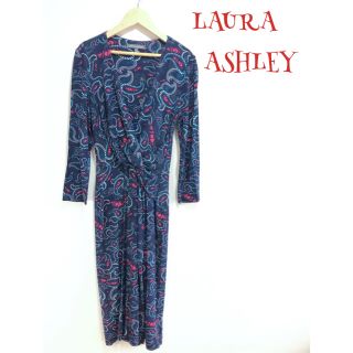 ローラアシュレイ(LAURA ASHLEY)の【希少】❤LAURA ASHLEY❤ ワンピース チュニック ネイビー〈S〉 春(ひざ丈ワンピース)