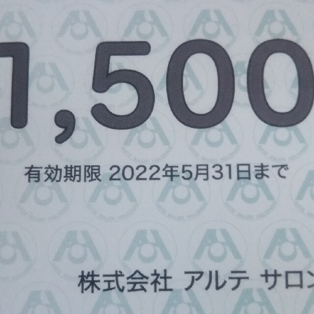 優待券/割引券アルテサロンホールディングス　株主優待　9000円