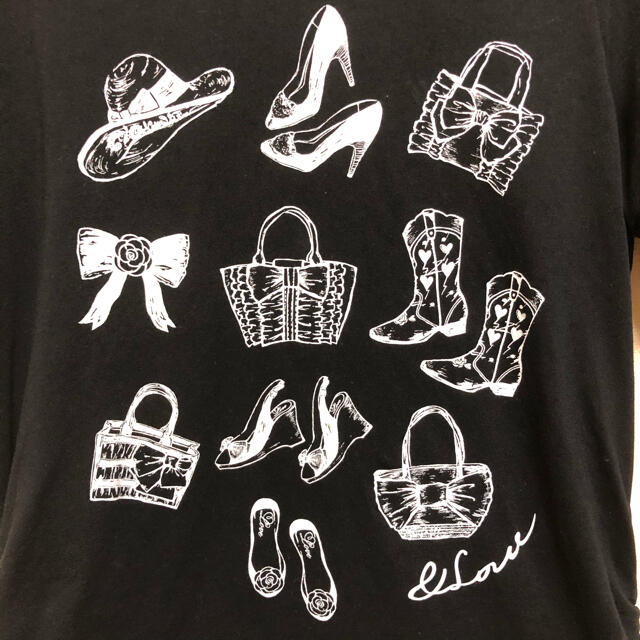 &LOVE Tシャツ　L ブラック レディースのトップス(Tシャツ(半袖/袖なし))の商品写真