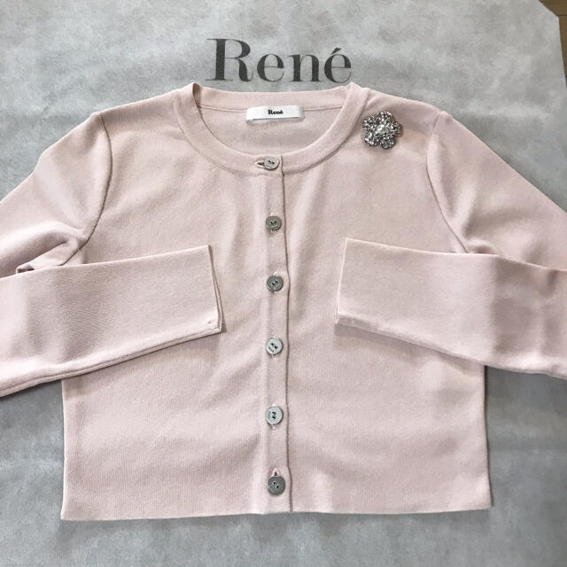 René(ルネ)のReneルネ★ピークス カーディガン★ピンク★34★未使用 レディースのトップス(カーディガン)の商品写真