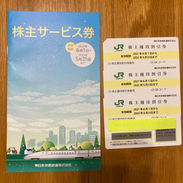 JR東日本株主サービス券、優待割引券3枚