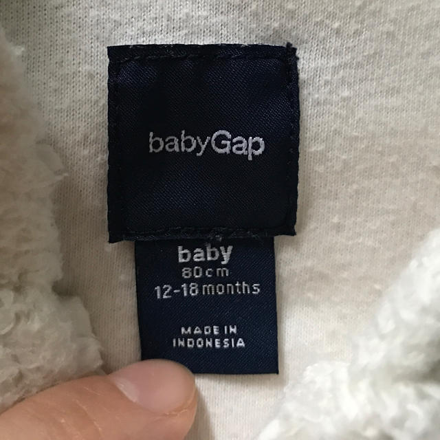 babyGAP(ベビーギャップ)の【美品】babyGAP大人気 くま耳アウター キッズ/ベビー/マタニティのベビー服(~85cm)(カバーオール)の商品写真