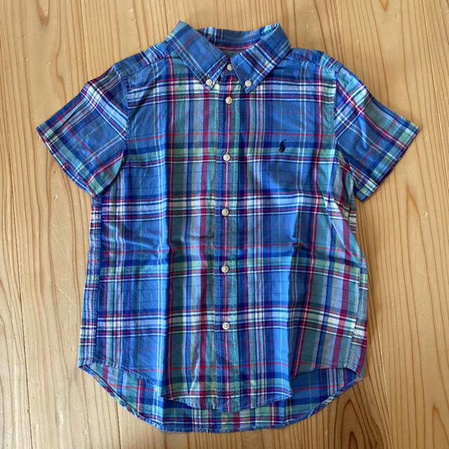 Ralph Lauren(ラルフローレン)のラルフローレン 半袖チェックシャツ キッズ/ベビー/マタニティのキッズ服男の子用(90cm~)(Tシャツ/カットソー)の商品写真