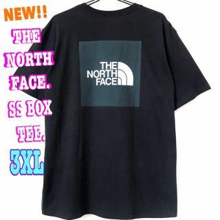 ザノースフェイス(THE NORTH FACE)のビッグサイズ ☆ 新品 ノースフェイス BOX Tシャツ 黒 グレー(Tシャツ/カットソー(半袖/袖なし))