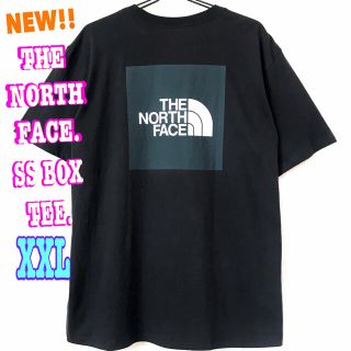 ザノースフェイス(THE NORTH FACE)の結構ビッグ ☆ 新品 ノースフェイス BOX Tシャツ 黒 グレー XXL 3L(Tシャツ/カットソー(半袖/袖なし))