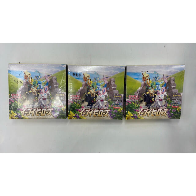 ポケモン(ポケモン)のポケモンカード　イーブイヒーローズ　3boxセット　新品未開封　シュリンク付き エンタメ/ホビーのトレーディングカード(Box/デッキ/パック)の商品写真