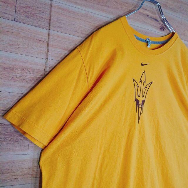 NIKE(ナイキ)の【ビッグシルエット】NIKEナイキtシャツ半袖2XL黄ビンテージアメリカ古着 メンズのトップス(Tシャツ/カットソー(半袖/袖なし))の商品写真