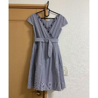 ミッシュマッシュ(MISCH MASCH)のミッシュマッシュ ストライプカシュクールワンピース(ひざ丈ワンピース)