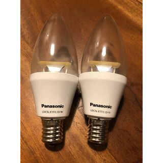 パナソニック(Panasonic)のシャンデリアLED電球 パナソニック 調光 LDC5LE17CDW 5個 電球色(蛍光灯/電球)