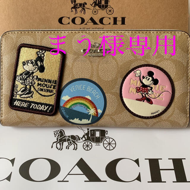 COACH(コーチ)の【COACH×Disney】 限定ミニーマウスアップリケ長財布☆ レディースのファッション小物(財布)の商品写真