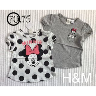 エイチアンドエム(H&M)の新品☆H&M ミニーTシャツ　Disney 2枚(Ｔシャツ)