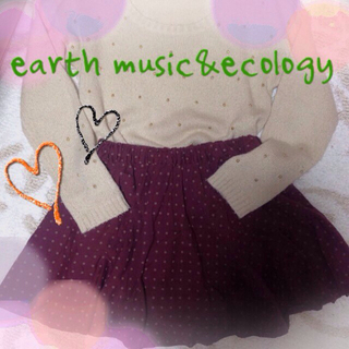 アースミュージックアンドエコロジー(earth music & ecology)のearth♡ボルドー色 スカート(ミニスカート)