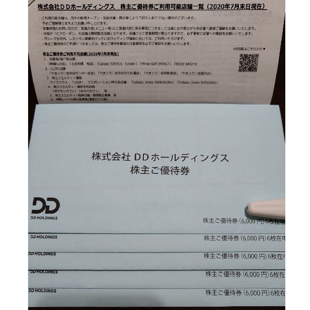 追跡匿名 DDホールディングス 株主優待券 30000円分 買取店舗 チケット