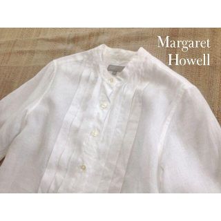 マーガレットハウエル(MARGARET HOWELL)の◆マーガレットハウエル リネン ピンタック ブラウス◆(シャツ/ブラウス(半袖/袖なし))