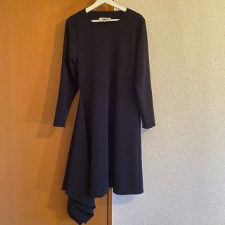 マルタンマルジェラ(Maison Martin Margiela)のMM6 by MAISON MARGIELA アシンメトリー ワンピース(ロングワンピース/マキシワンピース)