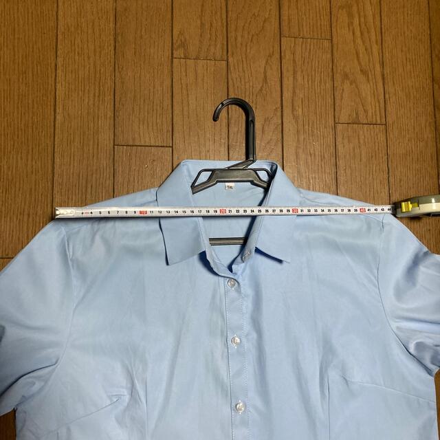 cecile(セシール)のレディースワイシャツ 長袖　5L ブルー　ディノス・セシール　未使用品 レディースのトップス(シャツ/ブラウス(長袖/七分))の商品写真
