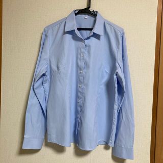 セシール(cecile)のレディースワイシャツ 長袖　5L ブルー　ディノス・セシール　未使用品(シャツ/ブラウス(長袖/七分))