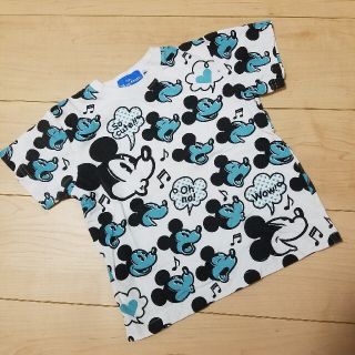 ディズニー(Disney)のミッキー総柄Tシャツ♡100　男の子　半袖　ディズニー(Tシャツ/カットソー)