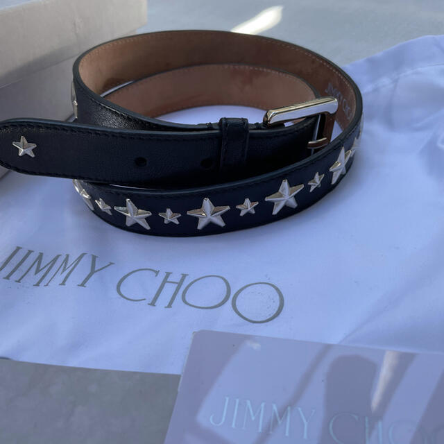 JIMMY CHOO(ジミーチュウ)のJIMMY CHOO ジミーチュウ ☆スタースタッズベールトブラック レディースのファッション小物(ベルト)の商品写真